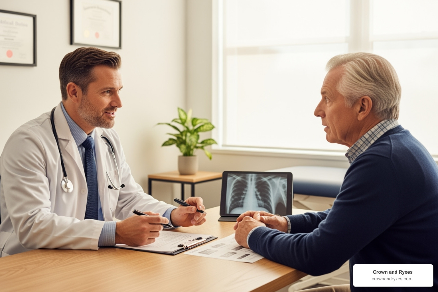 a doctor consulting with a male patient - men sex pills