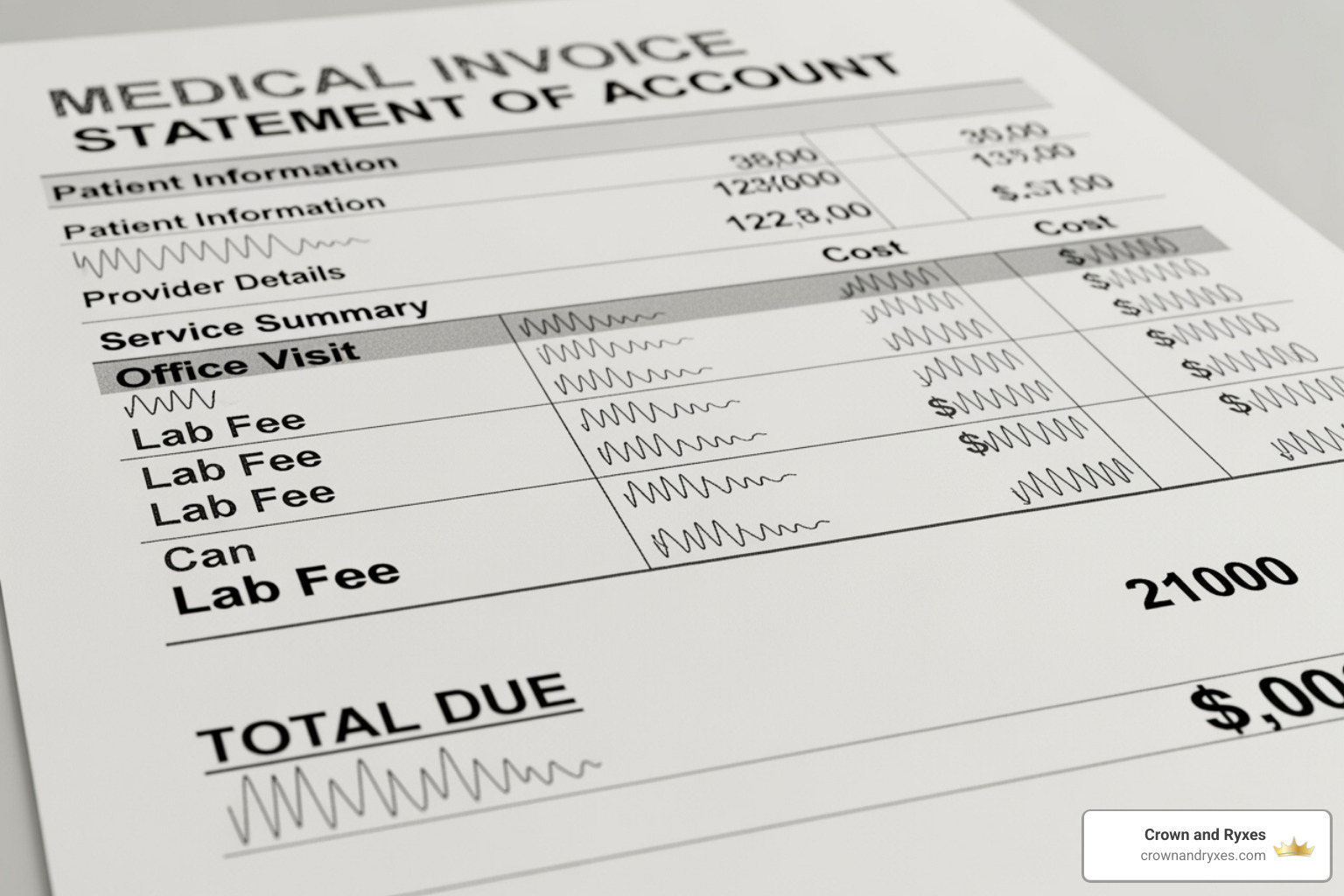 A close-up image of a medical bill or invoice with various line items and costs - ed treatment cost A close-up image of a medical bill or invoice with various line items and costs - ed treatment cost