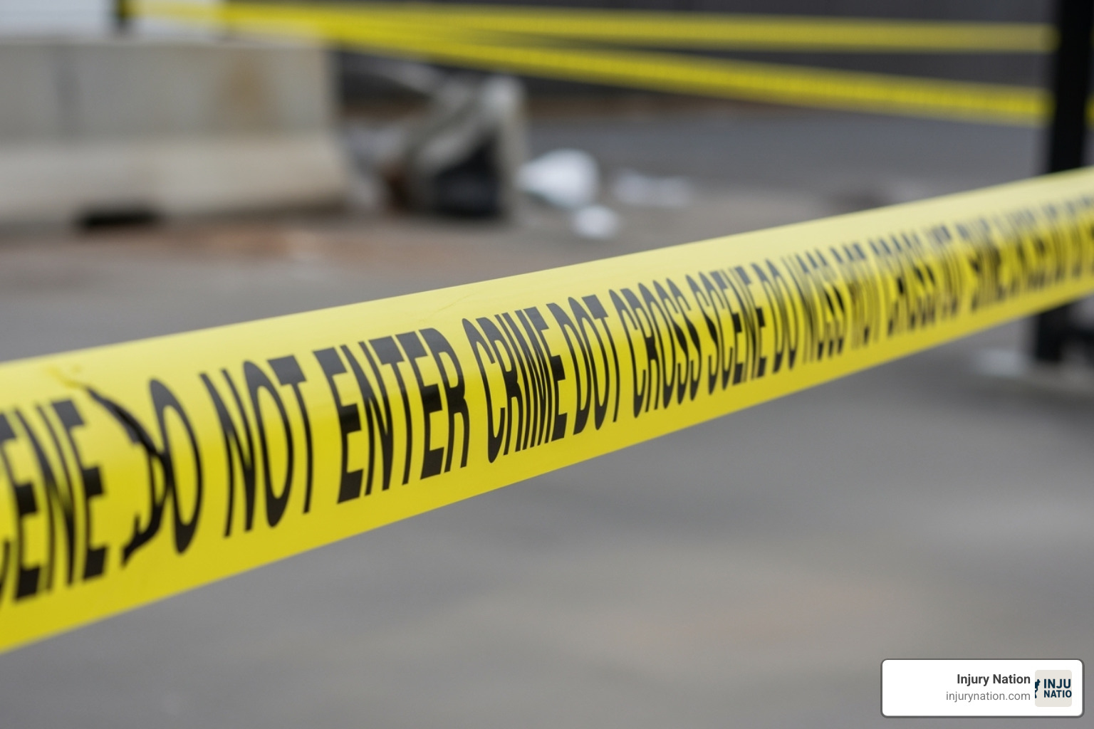 Image of a "Do Not Enter" tape at an accident scene - las vegas burn injury lawyer