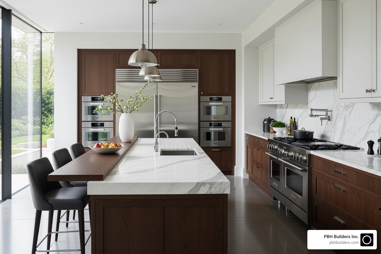 kitchen with high-end finishes and materials - kitchen bath contractor