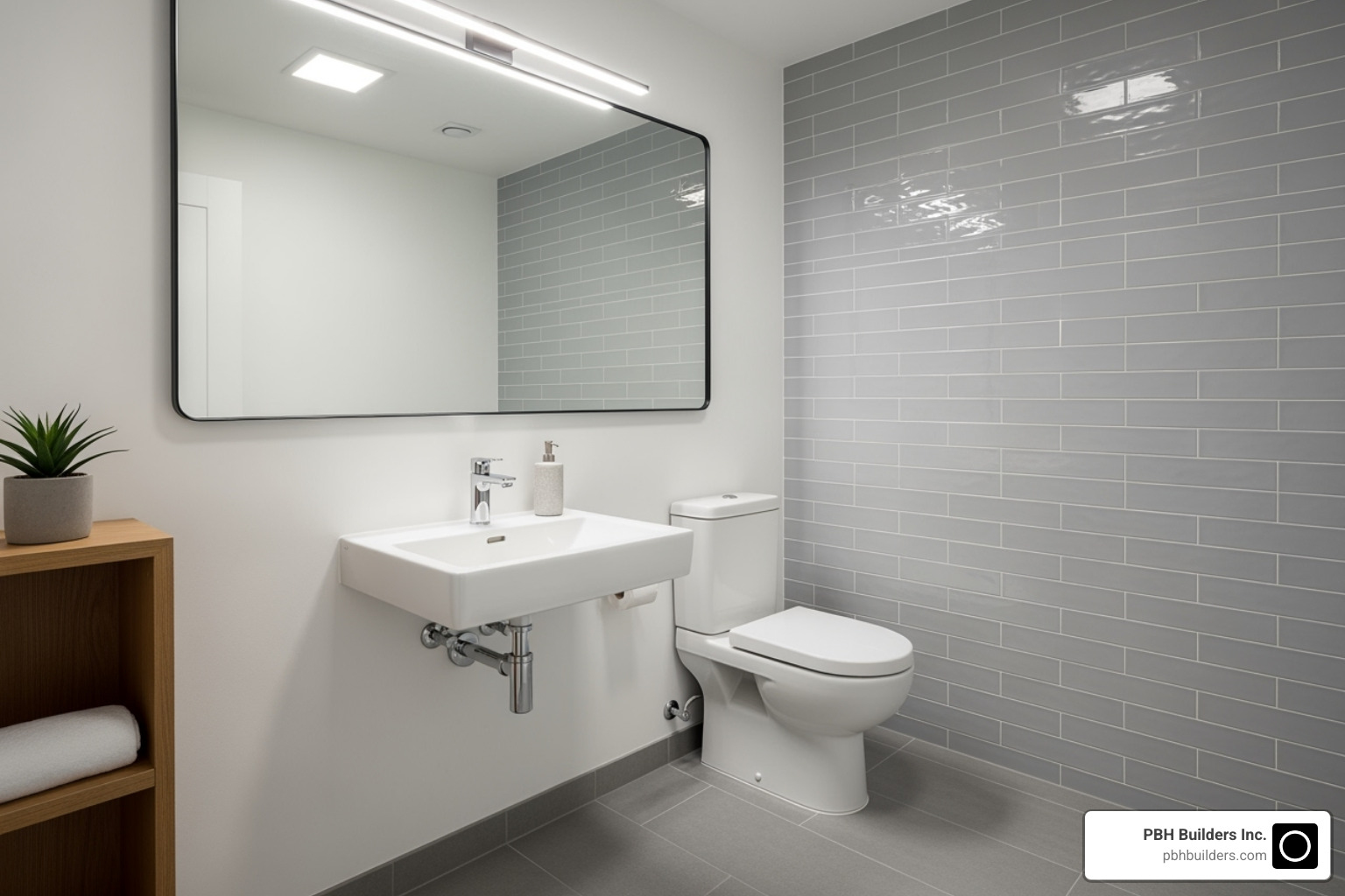 of stylish yet affordable bathroom fixtures and tile - bathroom remodel contractor