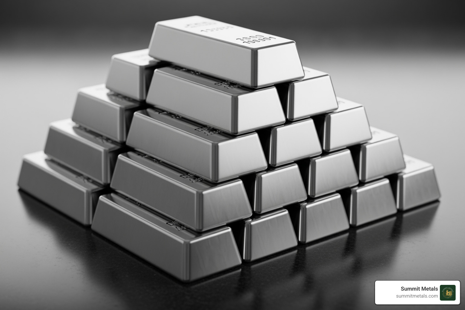 stack of silver bars - mmtc pamp 1kg silver bar