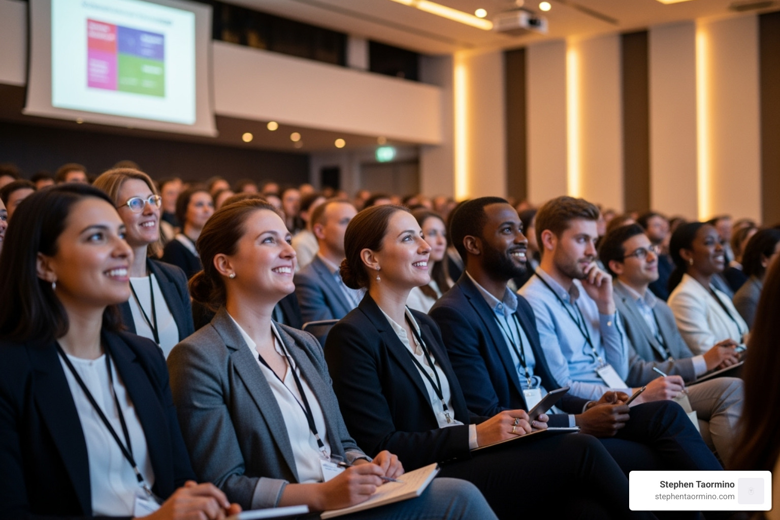 diverse audience looking inspired - keynote speaker