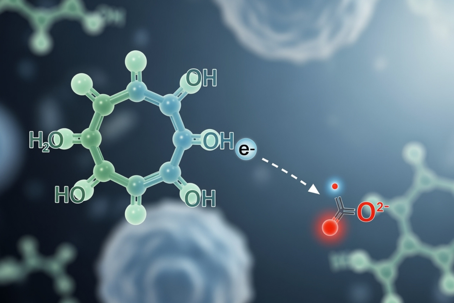 Antioxidant molecule neutralizing a free radical molecule - Antioxidant-rich skincare