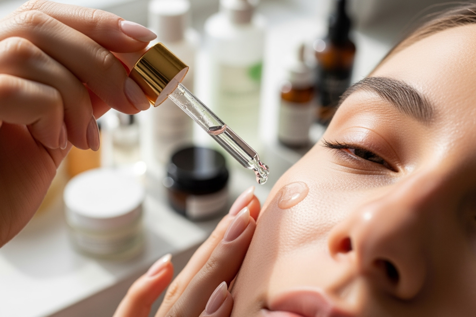 Skincare routine steps with antioxidant serum highlighted - Antioxidant-rich skincare