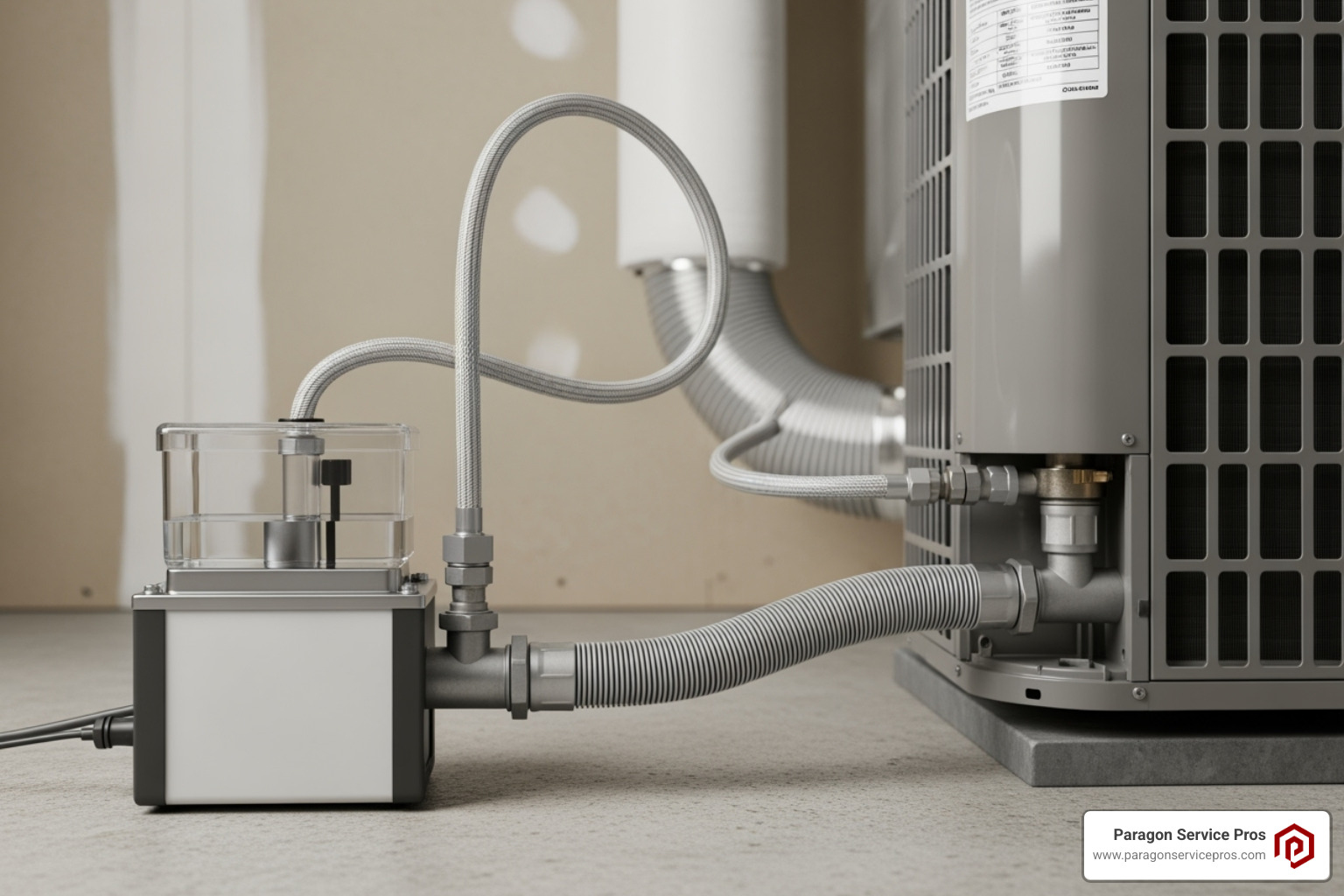 of a condensate pump near an AC unit - AC leaking water of a condensate pump near an AC unit - AC leaking water