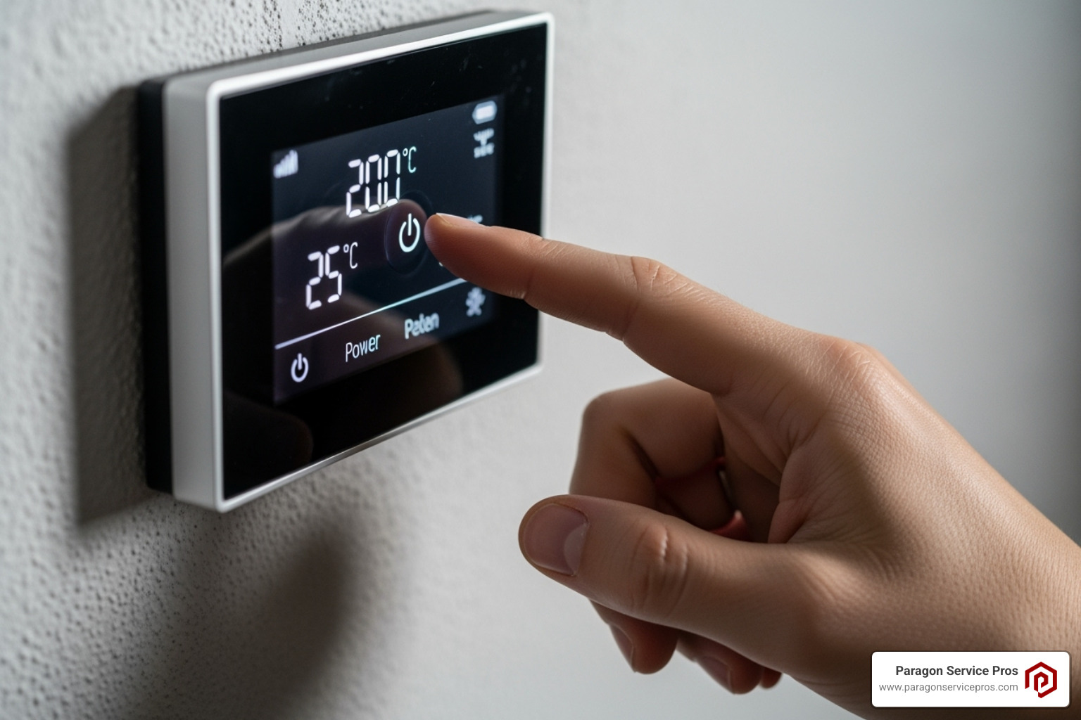 of a person turning off a thermostat - AC leaking water of a person turning off a thermostat - AC leaking water