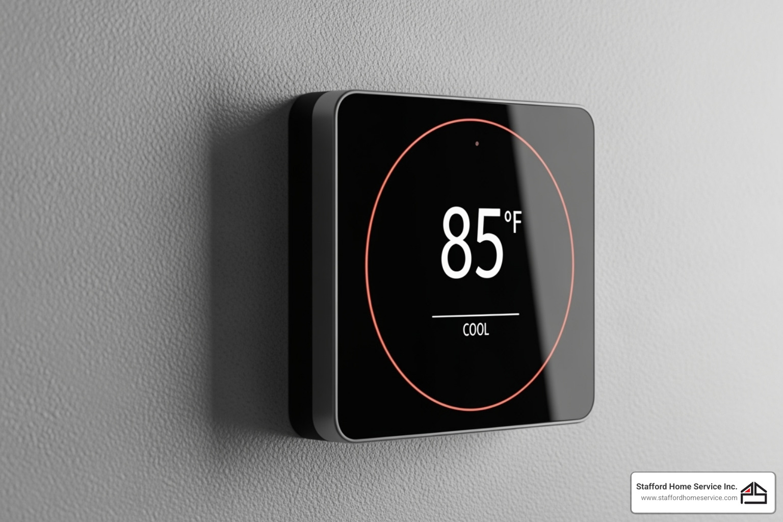 thermostat displaying high indoor temperature - air conditioner ac repair