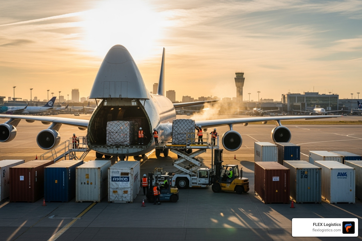 cargo plane being loaded - The Pros and Cons of Different Freight Transportation Modes