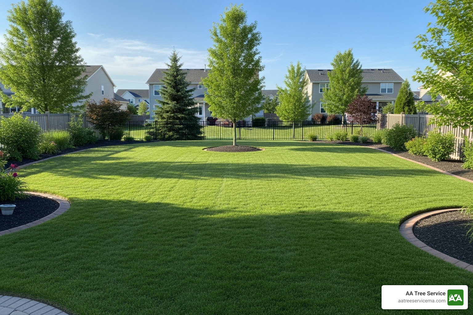 clean yard after tree removal - local medford tree removal service