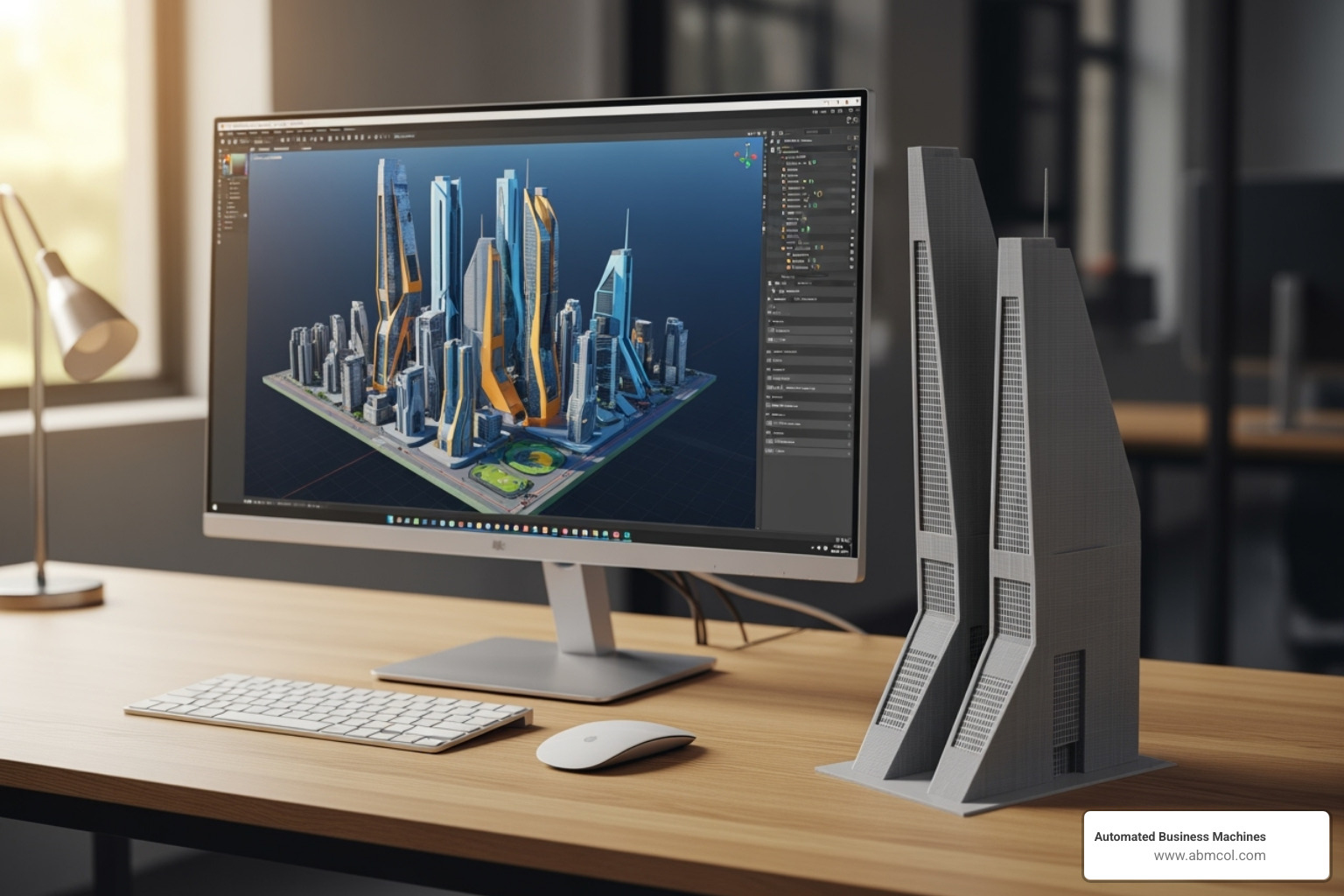 showing a computer with a 3D model and the finished print - 3d printing service in athens ga showing a computer with a 3D model and the finished print - 3d printing service in athens ga