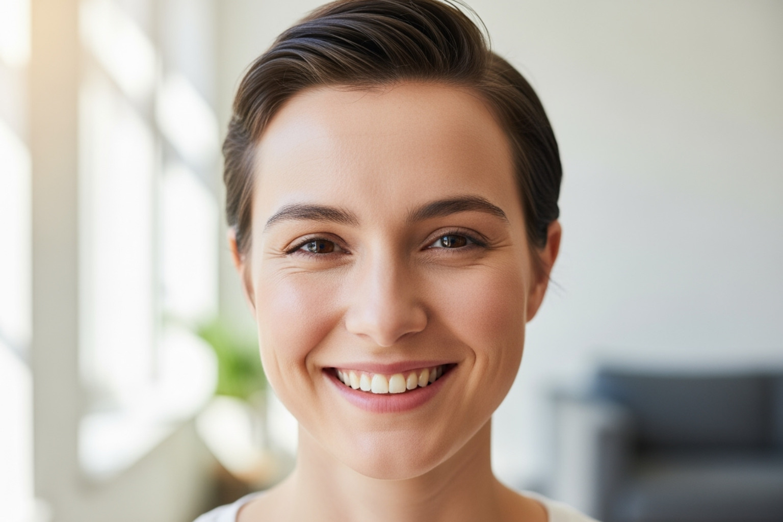 A graphic showing a person with clear, healthy skin smiling, symbolizing the successful management of eczema and a journey to radiant skin - Skincare for eczema