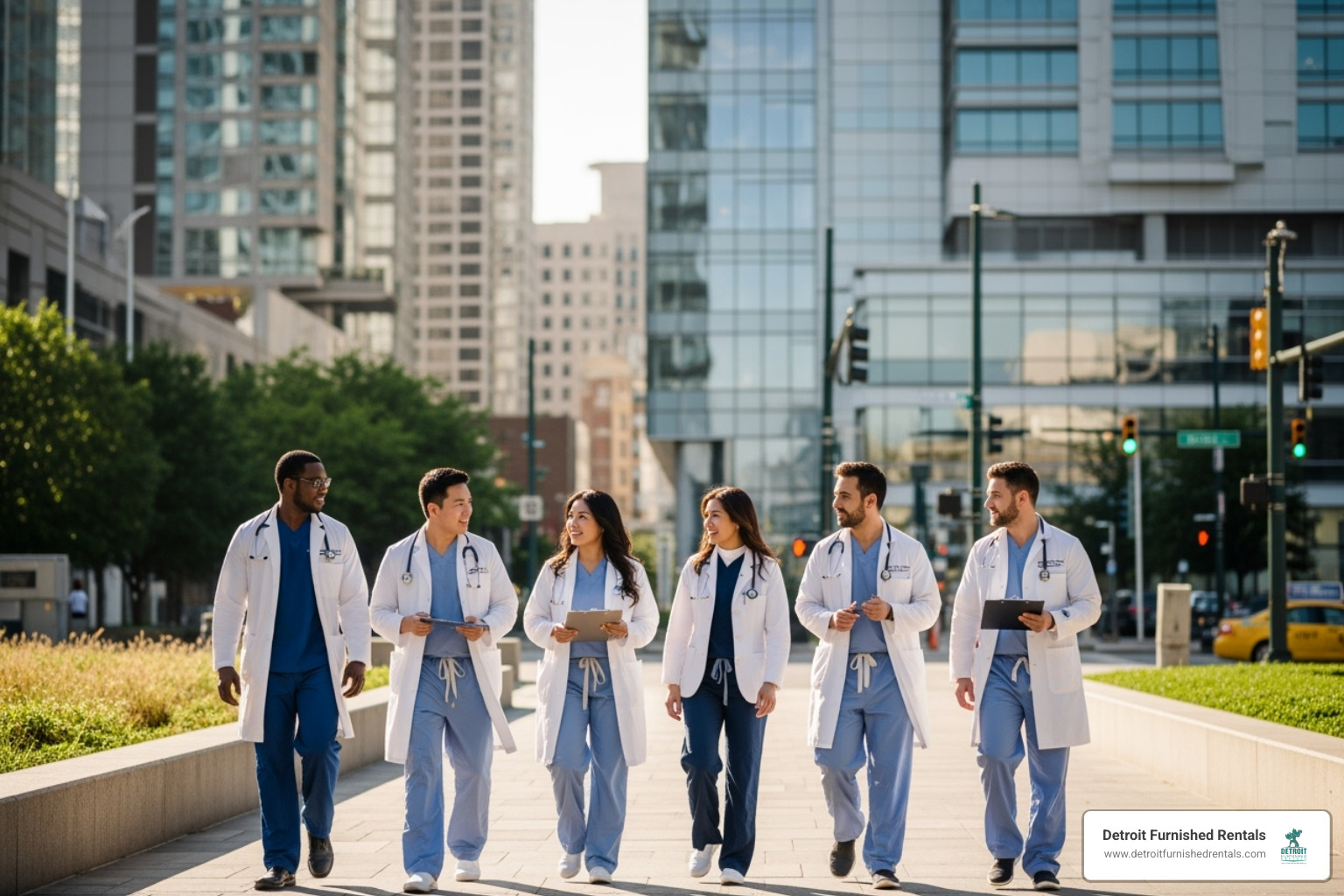 Image of students or residents near Henry Ford Hospital - Henry Ford Hospital housing