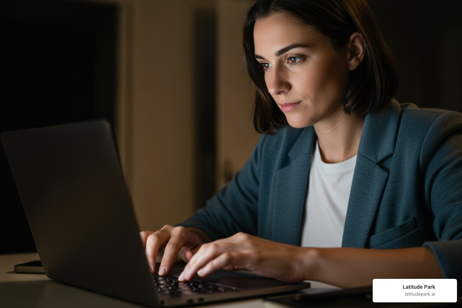 A person carefully typing a response to a negative review, showing thoughtful consideration - how to manage reviews on facebook A person carefully typing a response to a negative review, showing thoughtful consideration - how to manage reviews on facebook