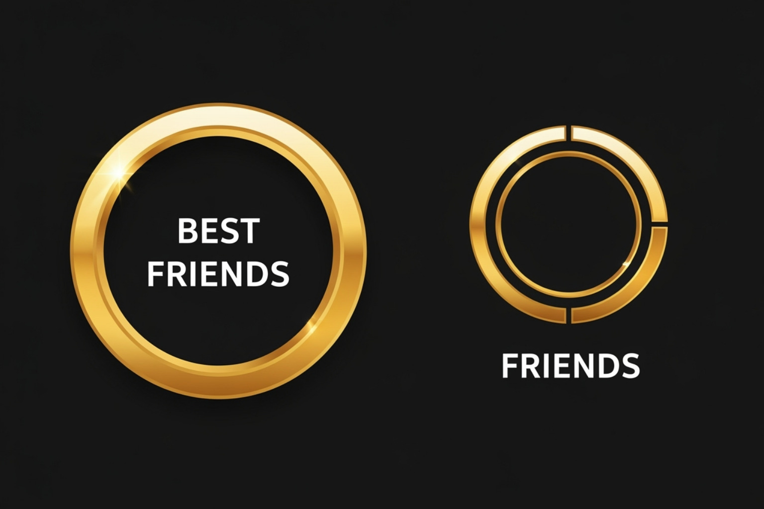Image showing the visual difference between the 'Best Friends' and 'Friends' badges on Snapchat - snapchat planets