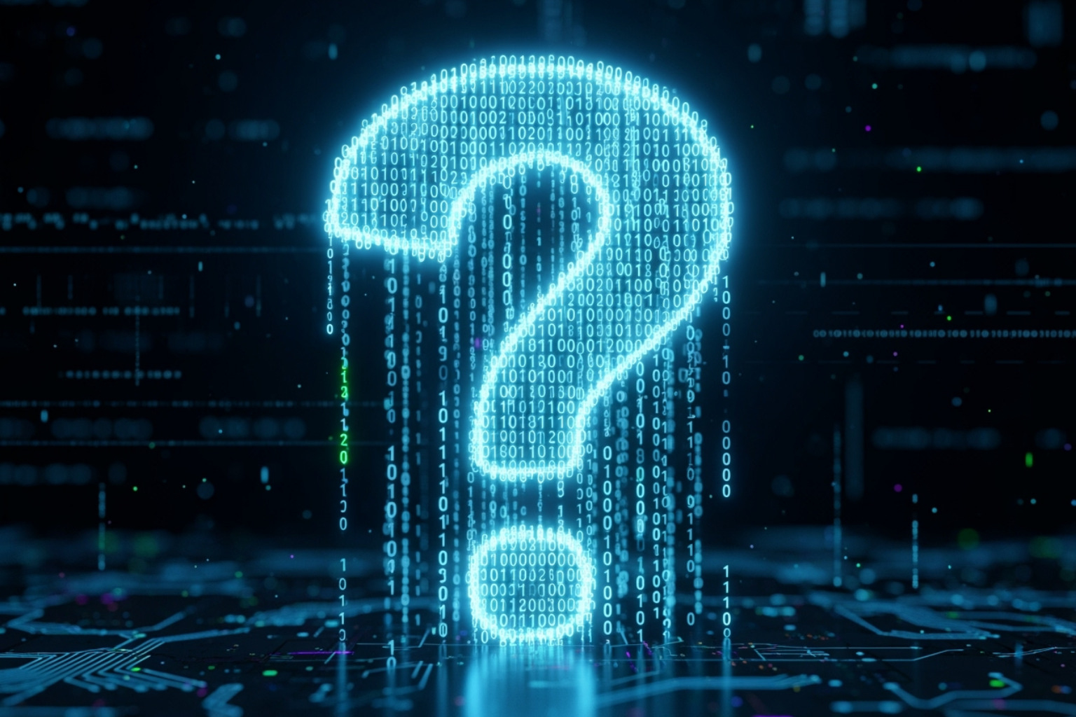 question mark made of digital code - crypto30x.com ac milan