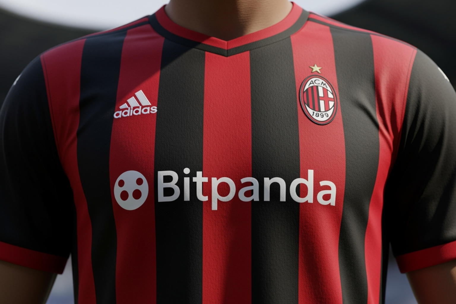 AC Milan jersey with Bitpanda branding - crypto30x.com ac milan