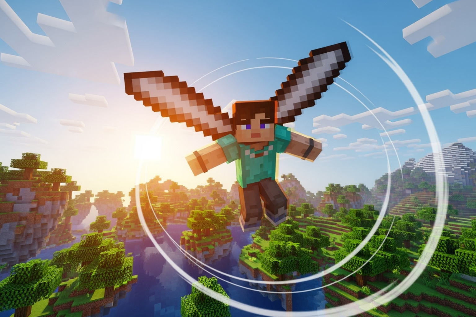 Minecraft character flying with Elytra using the "Do a Barrel Roll" mod - do a barrel roll x200 Minecraft character flying with Elytra using the "Do a Barrel Roll" mod - do a barrel roll x200