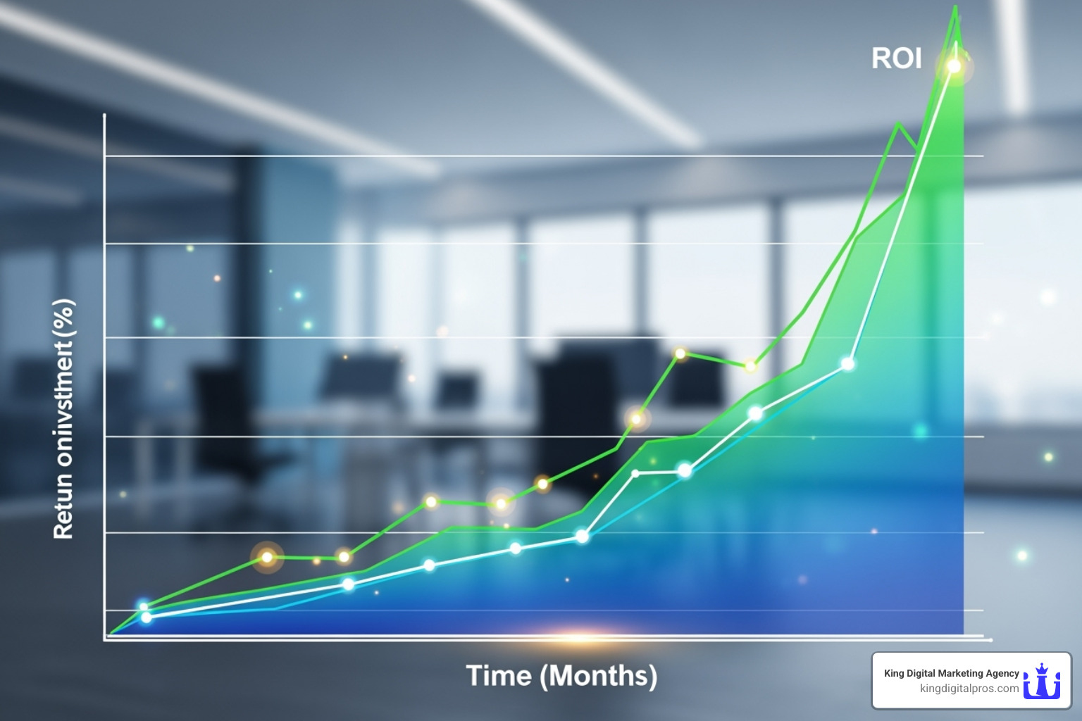 Image of a graph showing increased ROI from targeted advertising - geofencing marketing software
