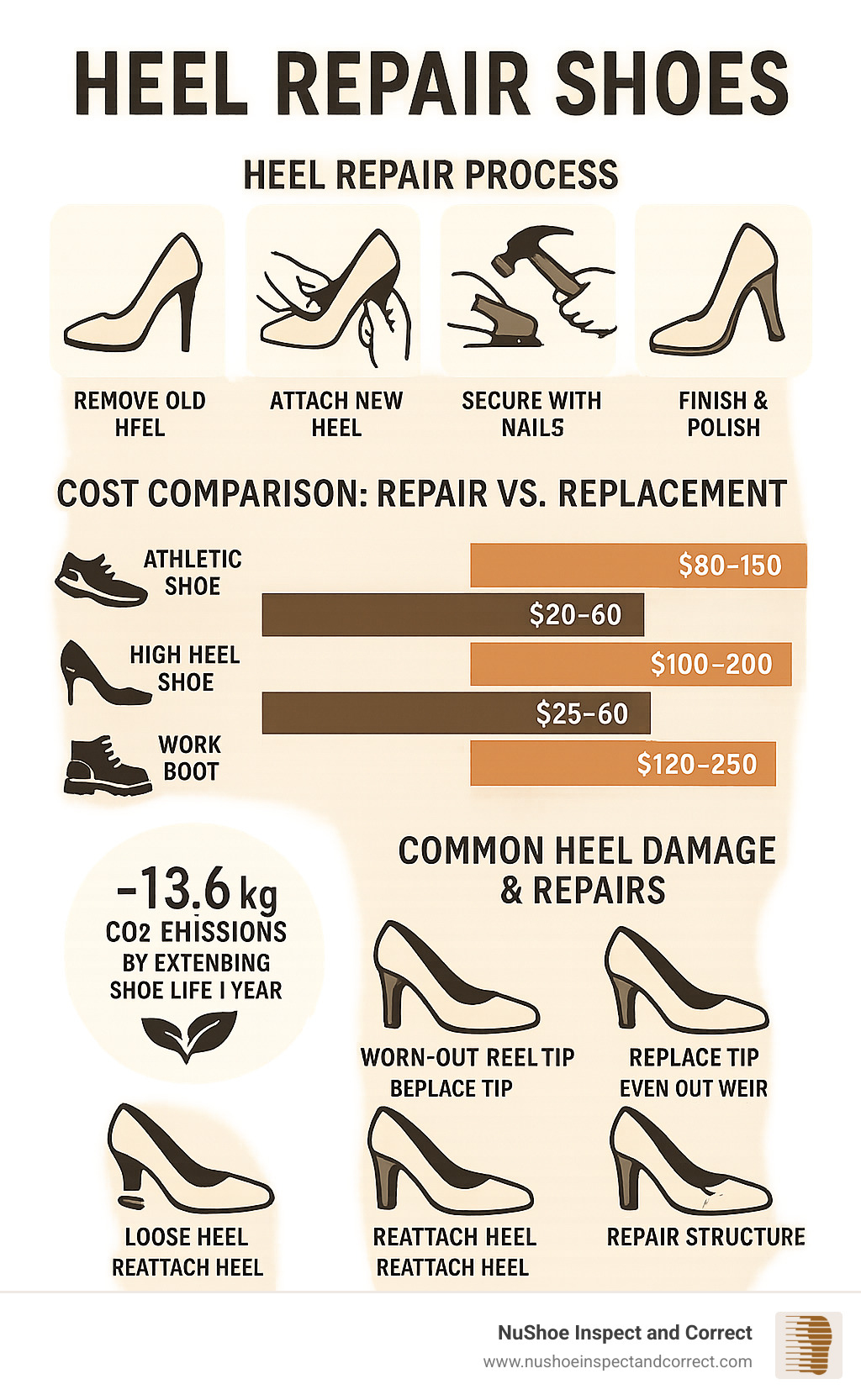 heel repair cost