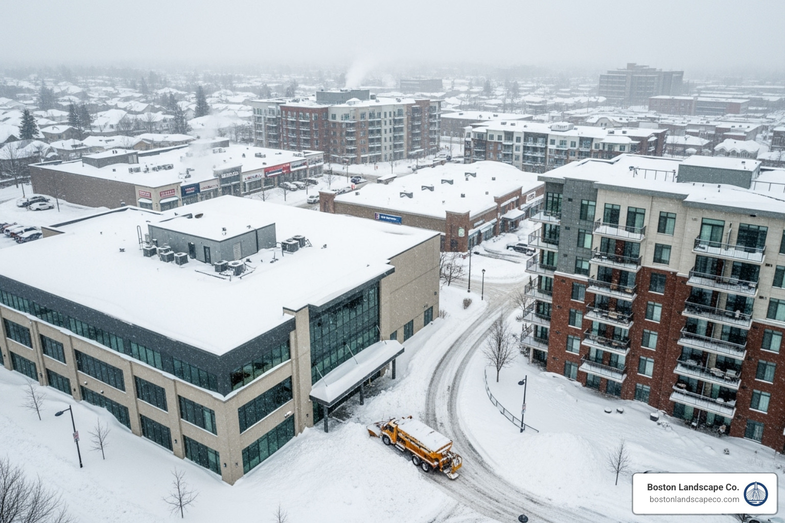 Various property types requiring different snow removal strategies - property management snow removal