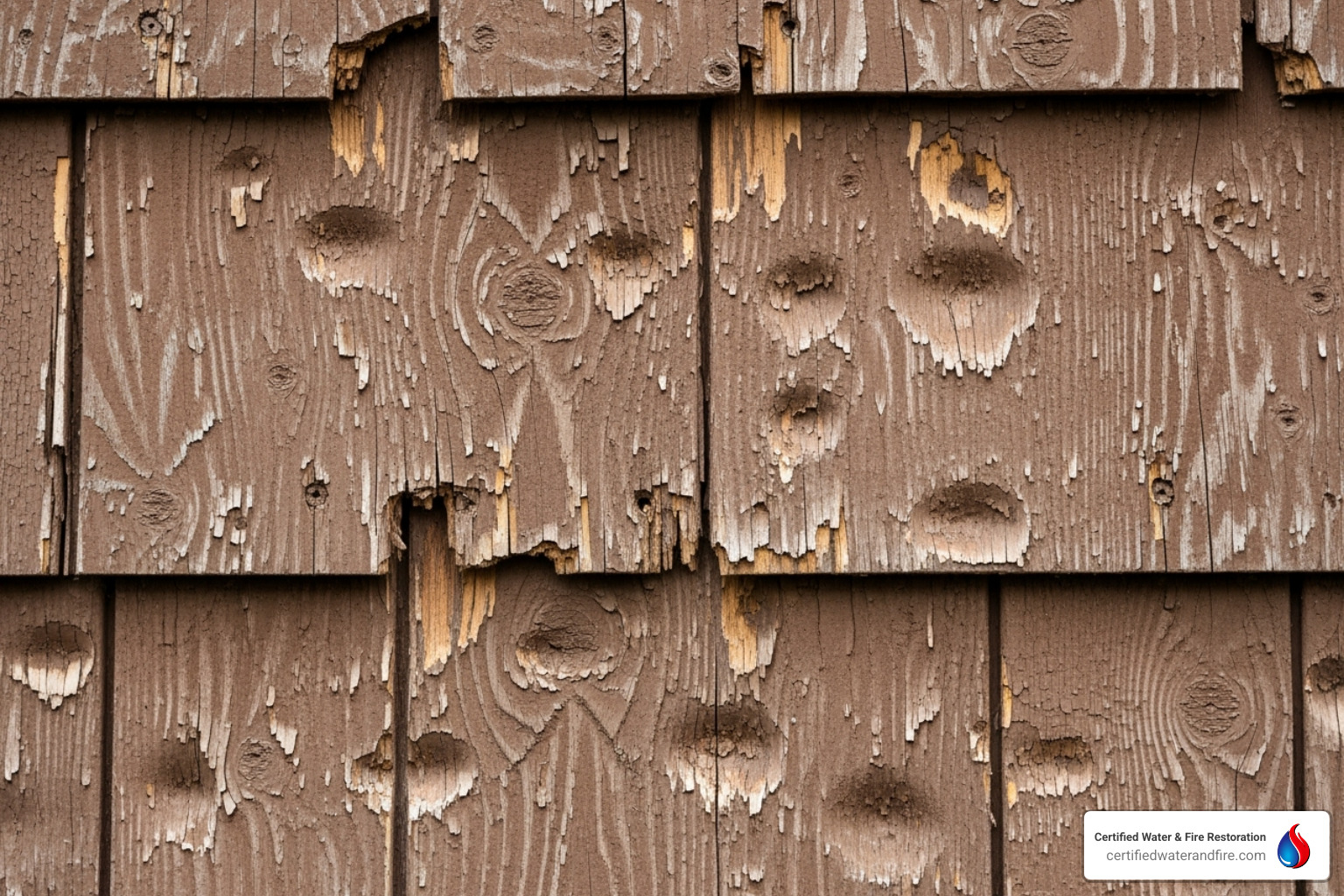dented wood siding - hail damaged siding