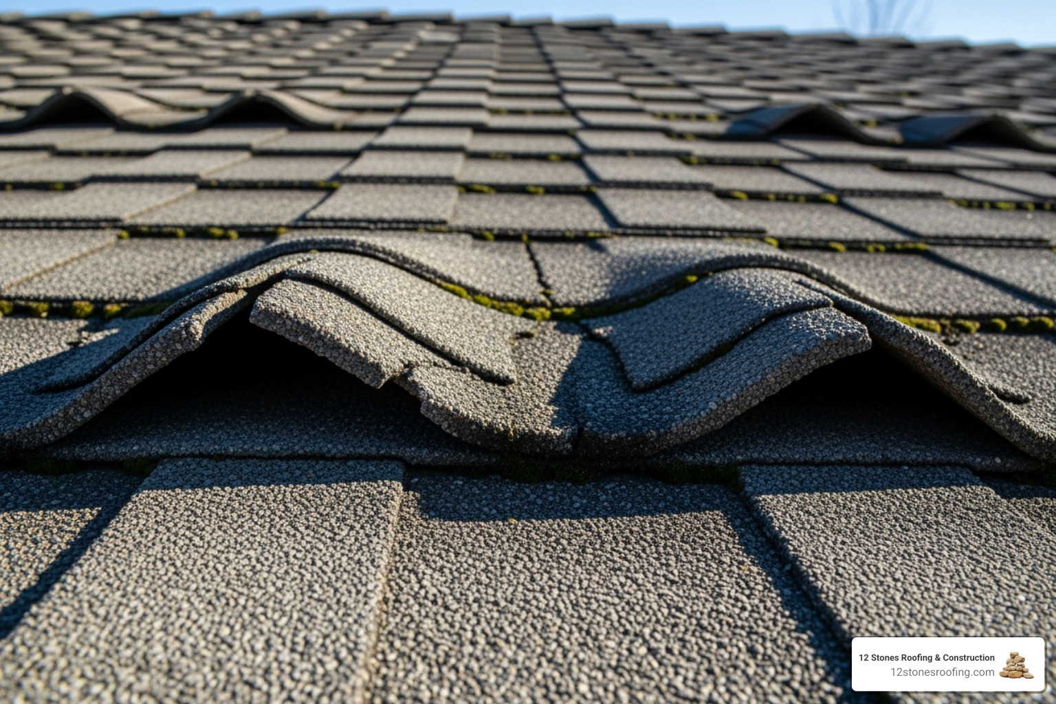 curling and buckling asphalt shingles - roof repair companies near me