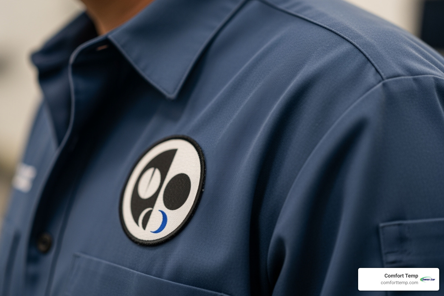 NADCA certification logo on technician's uniform - duct cleaning companies near me NADCA certification logo on technician's uniform - duct cleaning companies near me