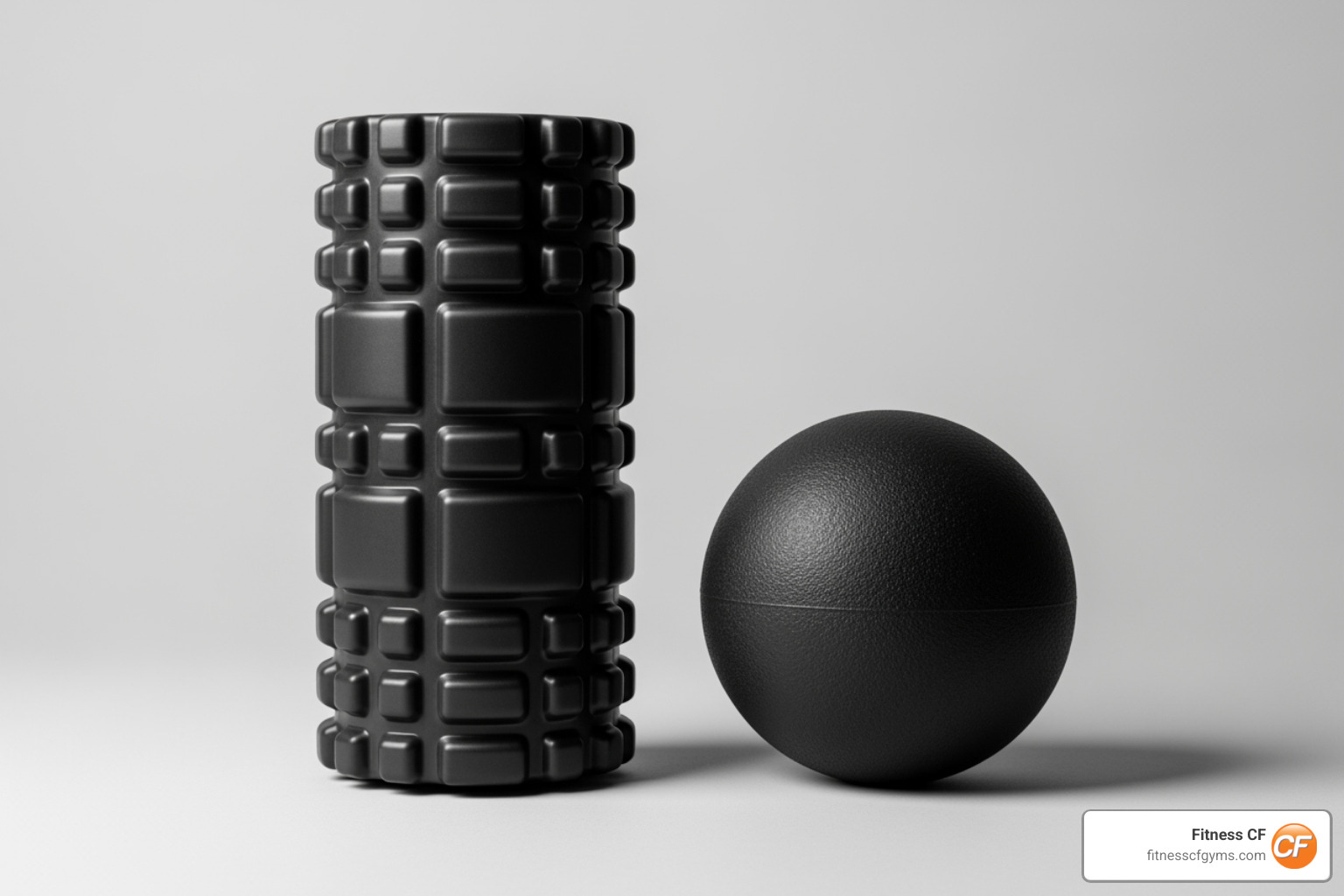 a foam roller and a massage ball - how to relieve deep muscle pain