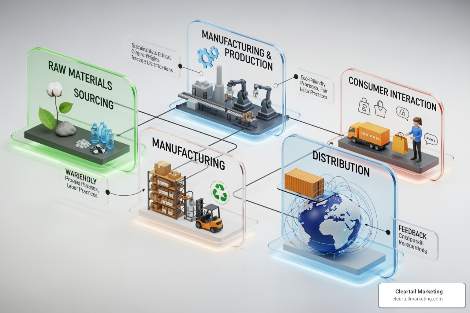 A BRAND'S TRANSPARENT SUPPLY CHAIN DIAGRAM - BUILDING BRAND TRUST