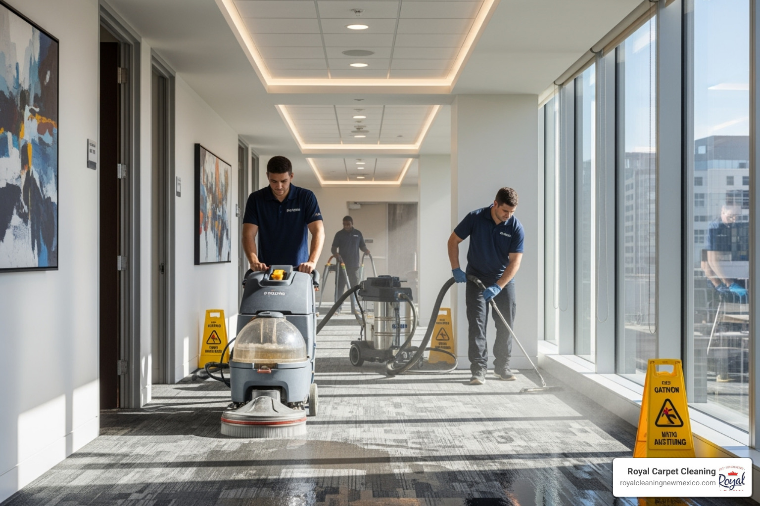 high-traffic commercial hallway cleaning - Commercial carpet cleaning contractors