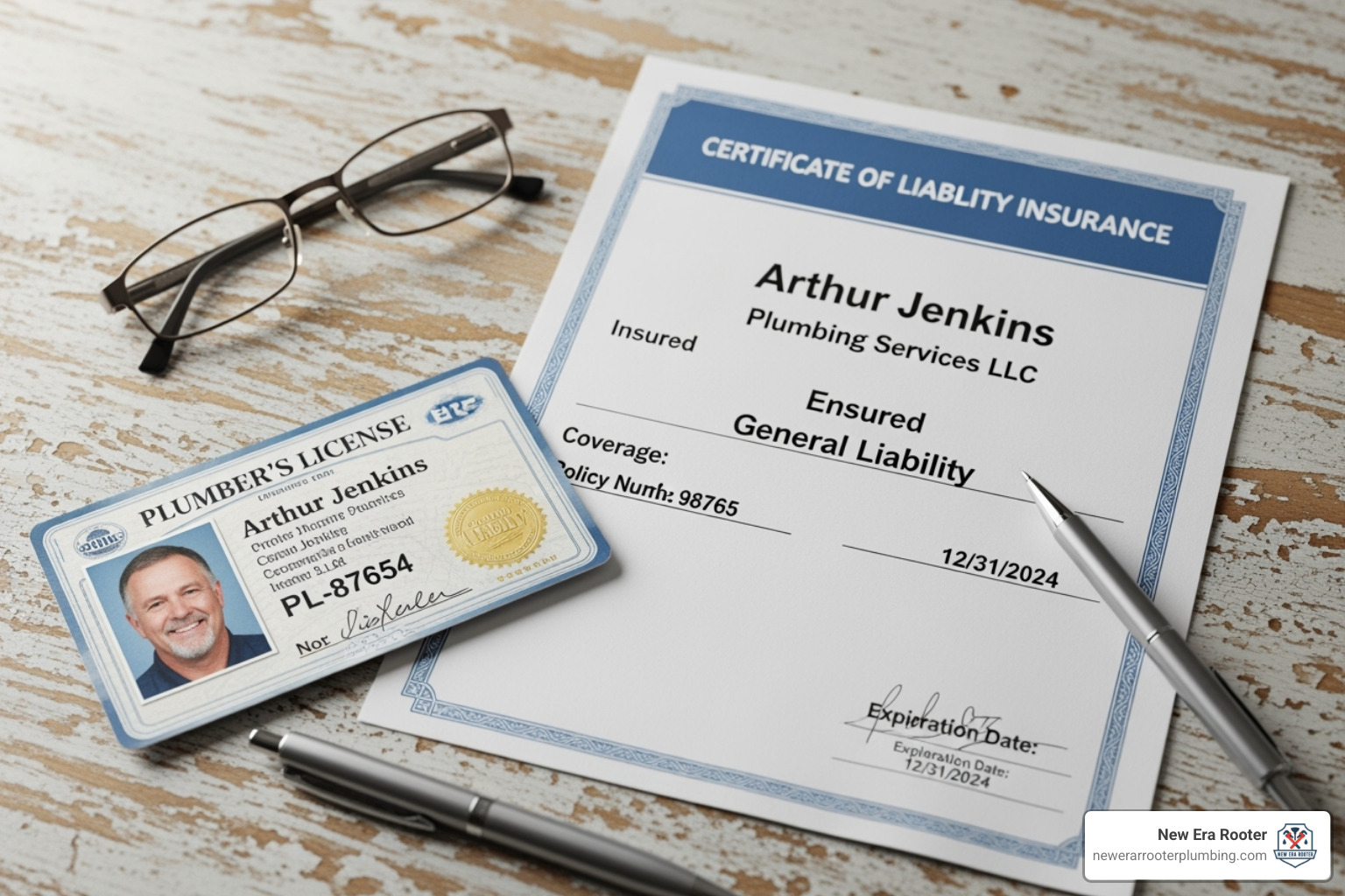 Plumber's license and an insurance certificate - Plumbing Lake Elsinore Plumber's license and an insurance certificate - Plumbing Lake Elsinore