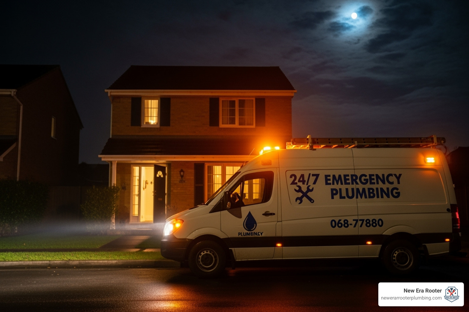 Emergency plumbing van at night - Plumbing Lake Elsinore Emergency plumbing van at night - Plumbing Lake Elsinore