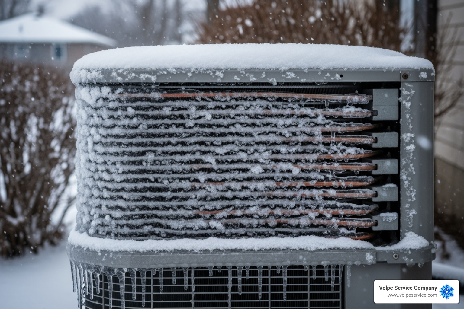 AC unit with visible ice buildup on the coils - Emergency AC repair Chester