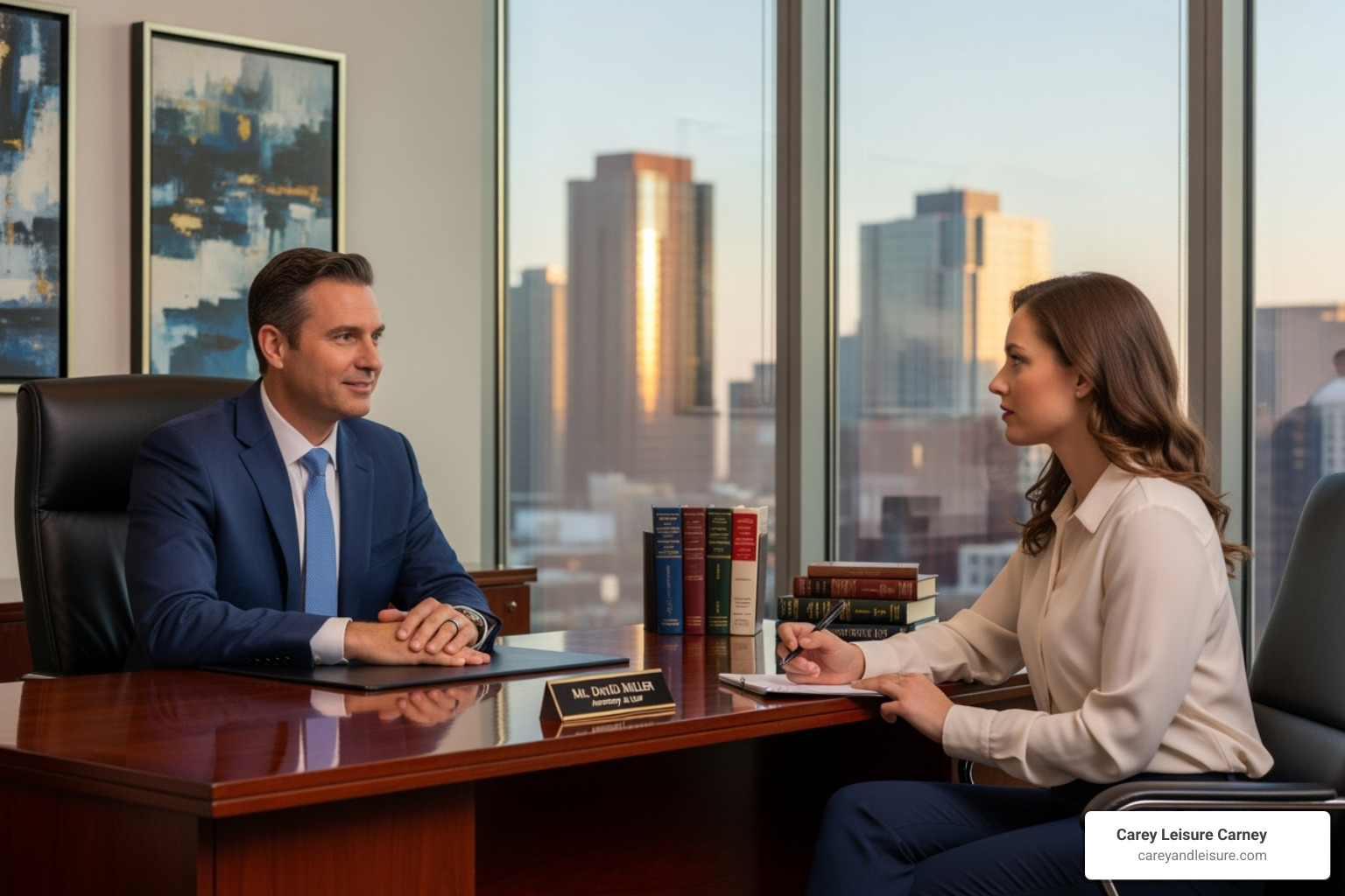 An attorney consulting with a client in a professional office setting, demonstrating guidance and support. - drunk driving punitive damages An attorney consulting with a client in a professional office setting, demonstrating guidance and support. - drunk driving punitive damages