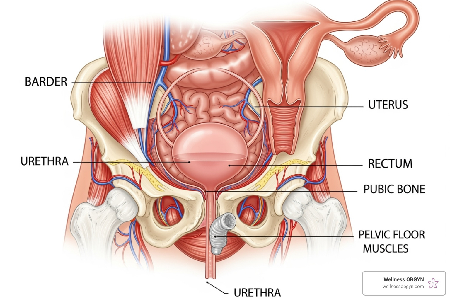 Image illustrating the female lower urinary tract system