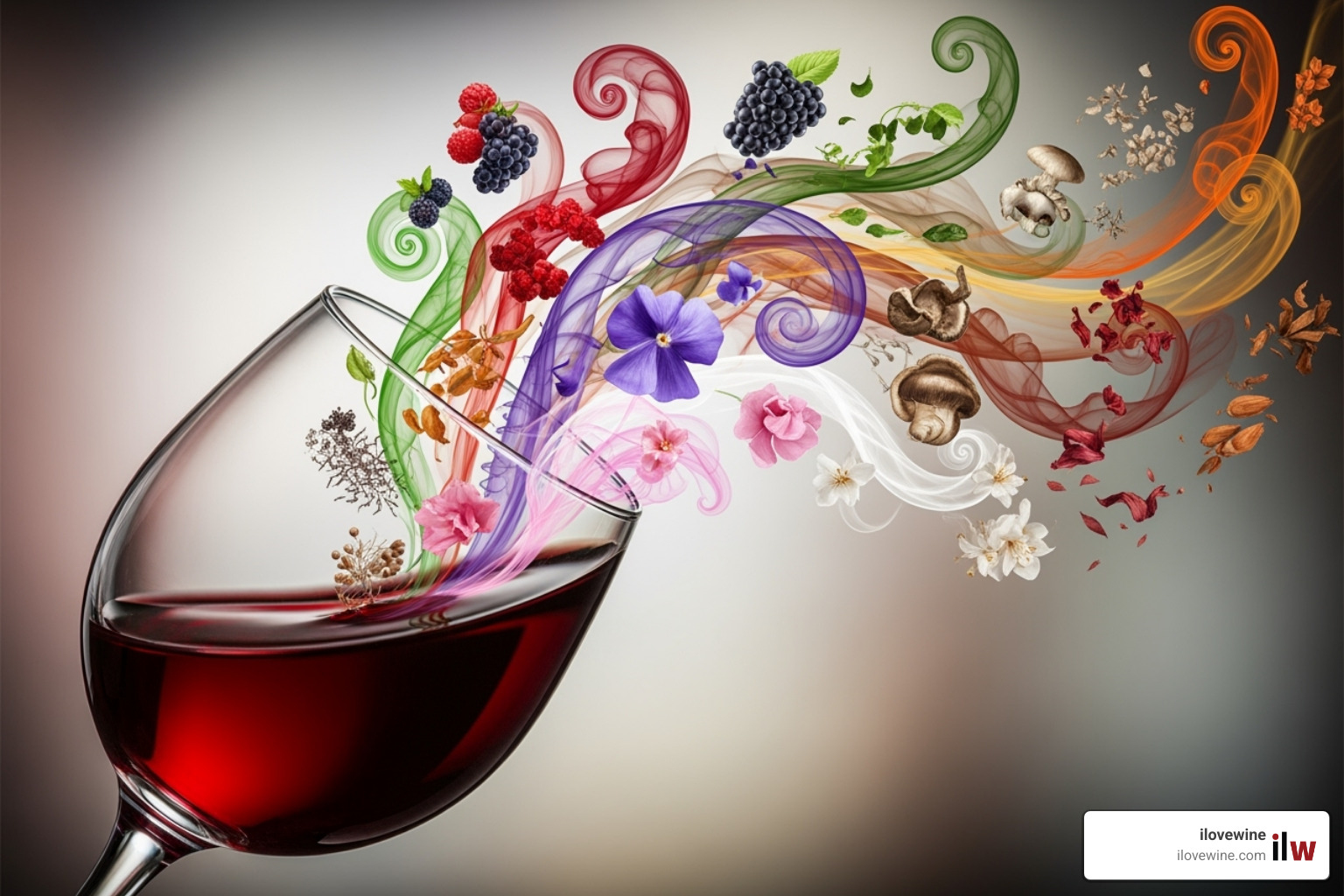 wine aroma wheel - ideal wine temperature