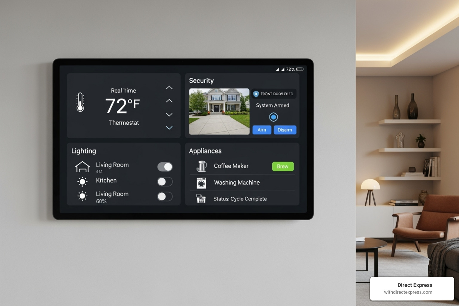 smart home dashboard - Property management for snowbirds