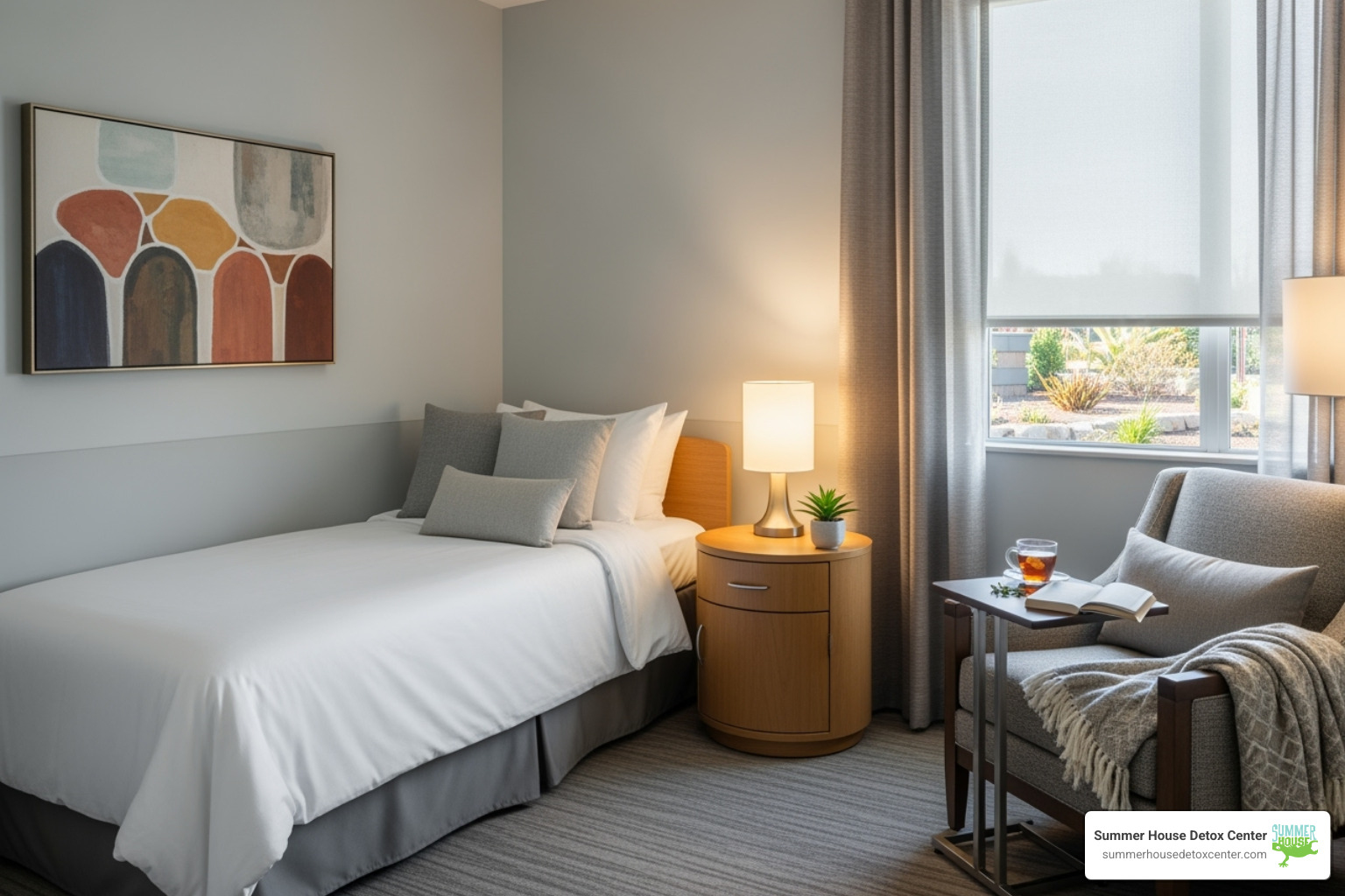 comfortable, private patient room - orlando detox facility