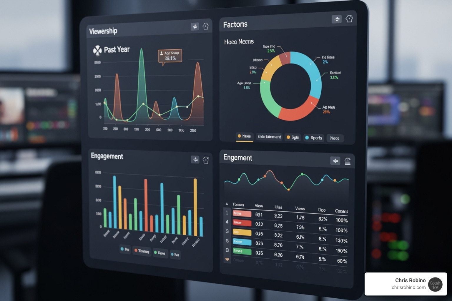 dashboard showing media consumption analytics - media industry analysis dashboard showing media consumption analytics - media industry analysis