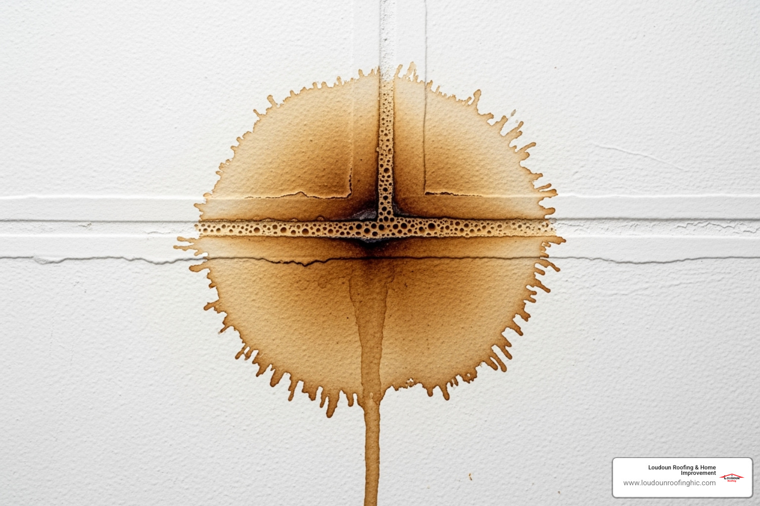 Water stain on a ceiling - roofers in this area