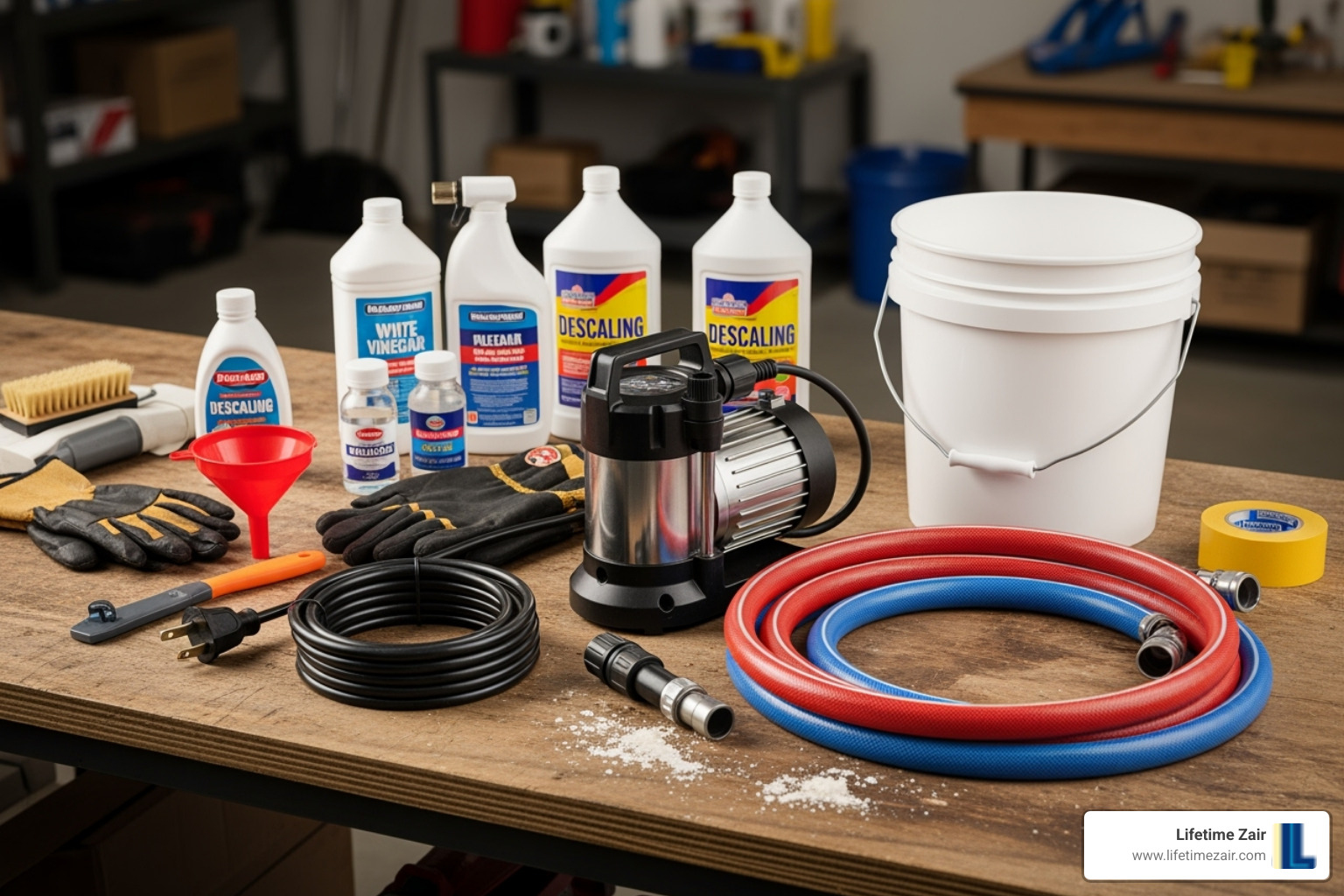 supplies for tankless water heater flush - tankless water heater flush