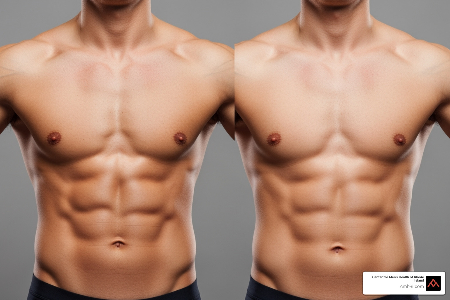 Illustration of muscle vs. fat on the body