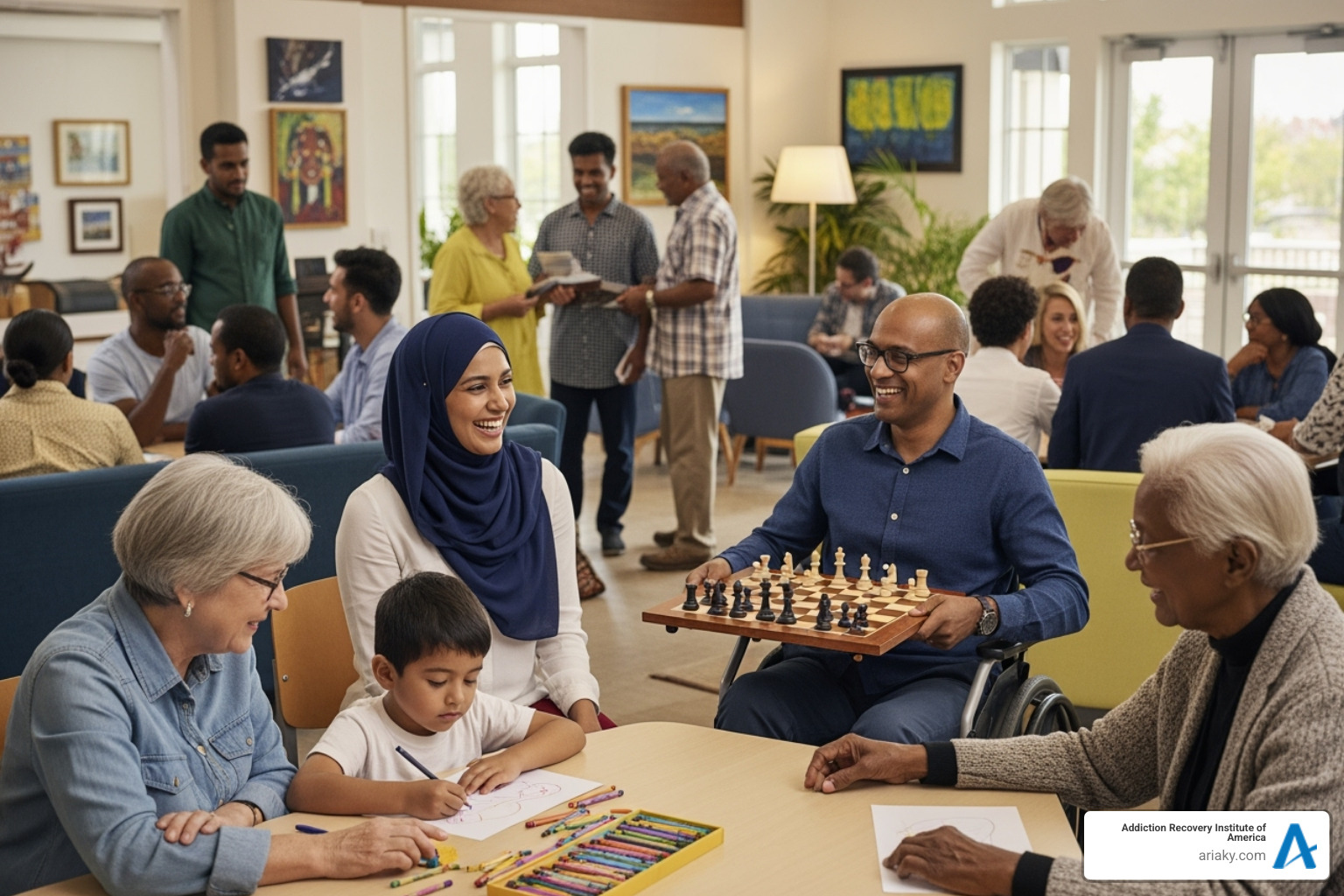 A diverse group of people in a supportive community setting - Substance abuse treatment Kentucky A diverse group of people in a supportive community setting - Substance abuse treatment Kentucky