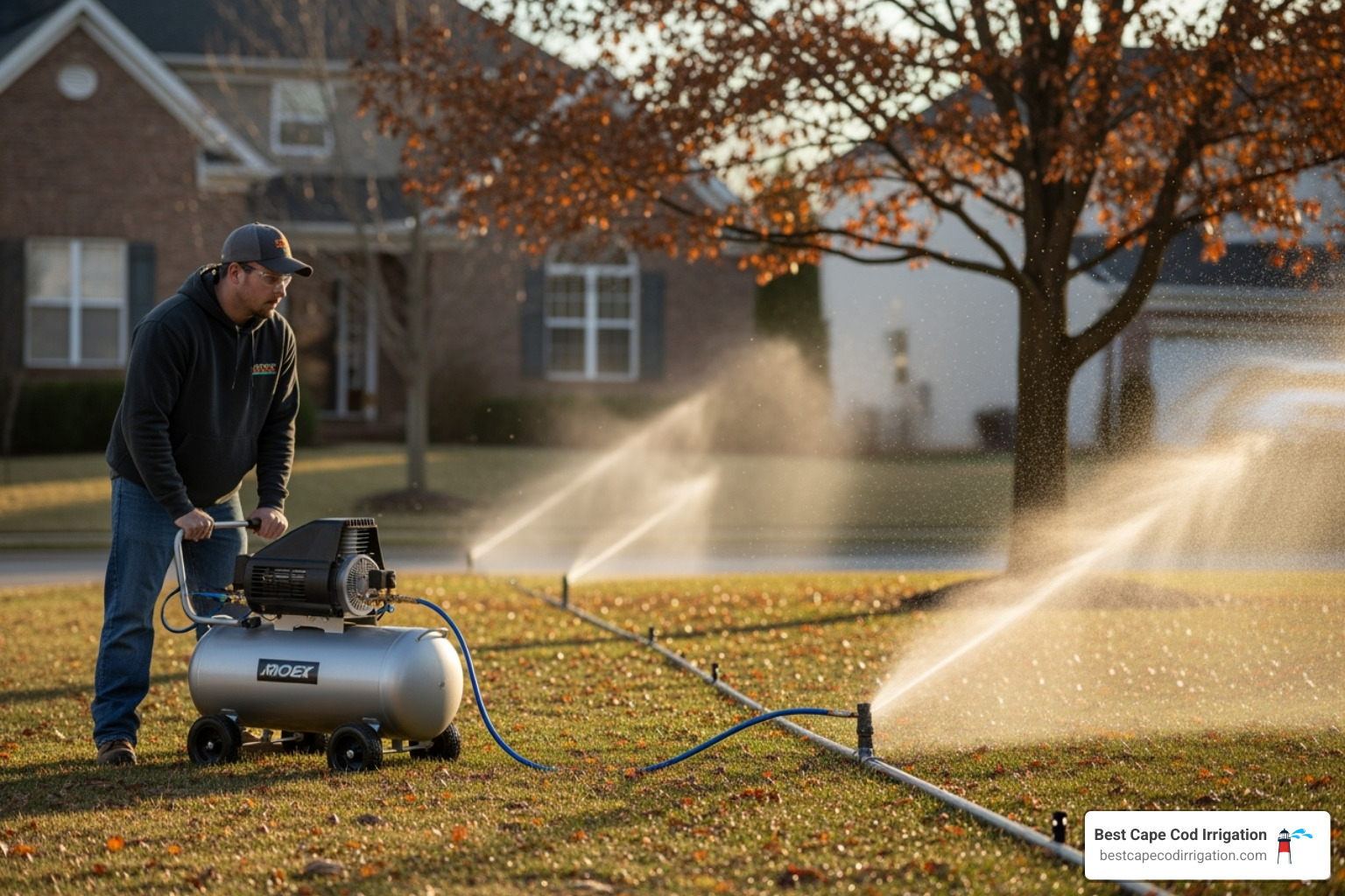 professional winterizing a sprinkler system - repair broken irrigation pipe professional winterizing a sprinkler system - repair broken irrigation pipe