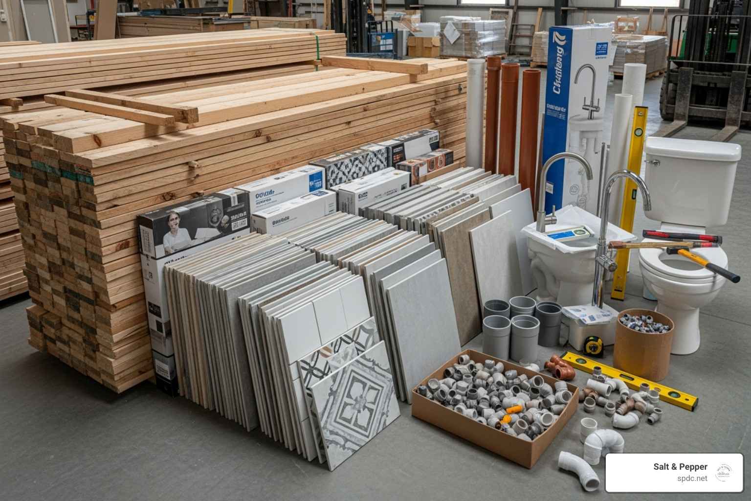 of construction materials like lumber, tiles, and fixtures - cost of adding a bedroom and bath