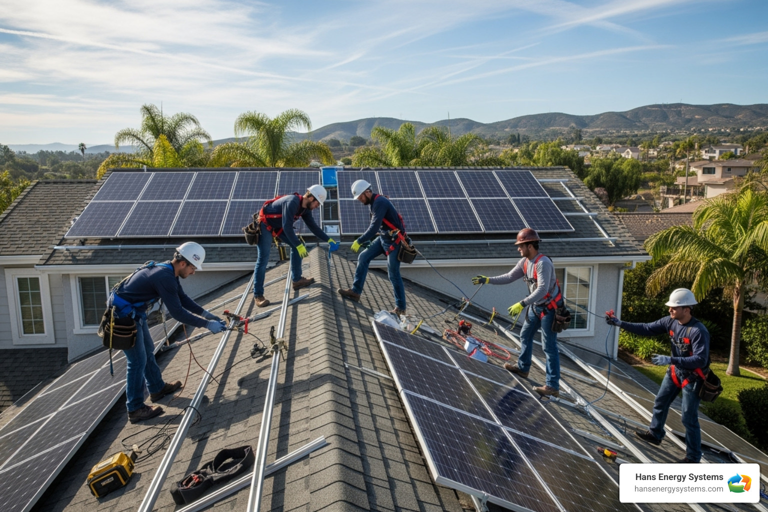 Professional solar installation team - solar panel installation poway