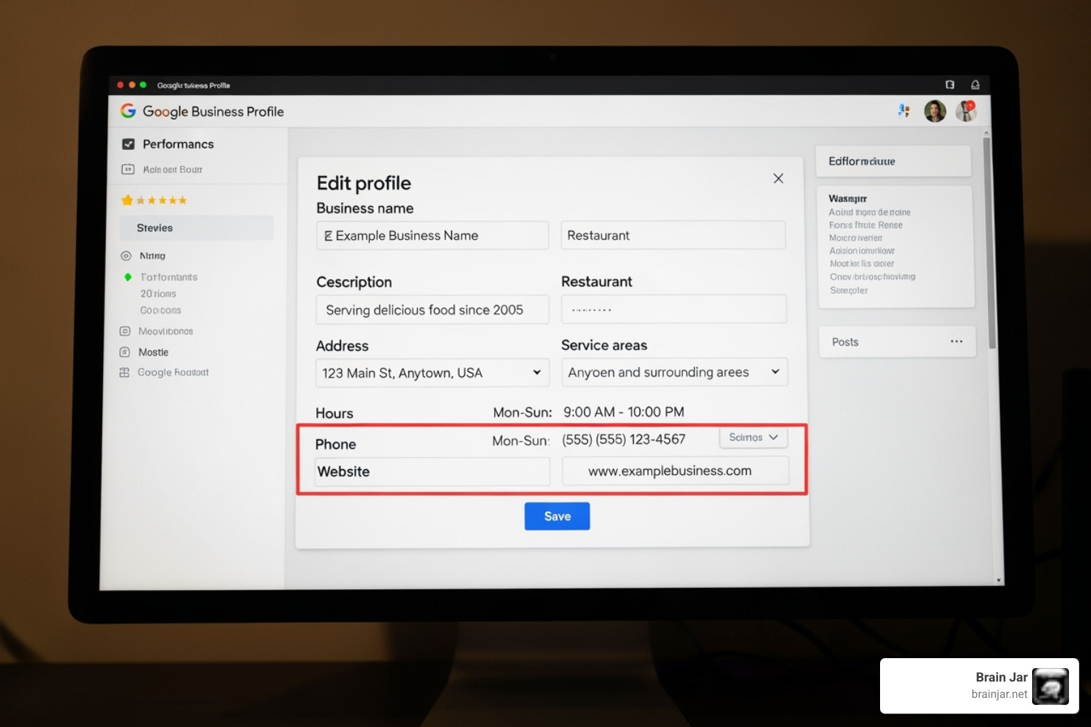 Google Business Profile dashboard edit profile section - Google Business Profile