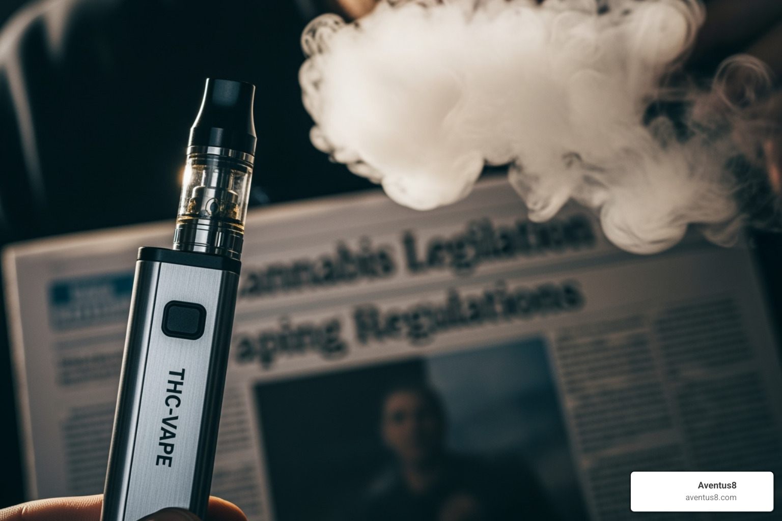 Collage of news headlines about vape regulations - THC vape news