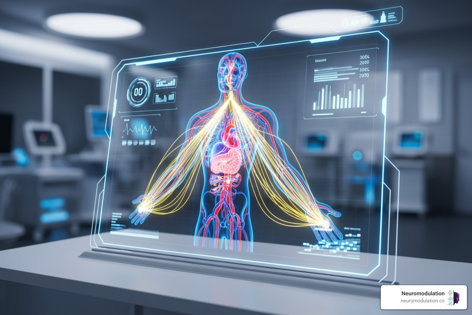 futuristic medical interface showing a targeted treatment pathway - Precision drug delivery